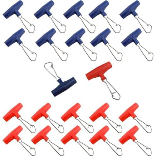 10/20PCS Plastic Head Swivel Nice Hooked Snap Interlock Zip Slider High-strength Sinker Slides Swivels for Braid Fishing Line