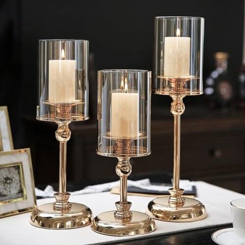Metal Candelabra Candle Holder Metal Base Votive Candlestick Wedding Decors