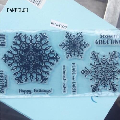 Snowflakes Totem Clear Stamp DIY Silicone Seals Scrapbooking/Card Making/Photo Album Decoration Supplies Sheets