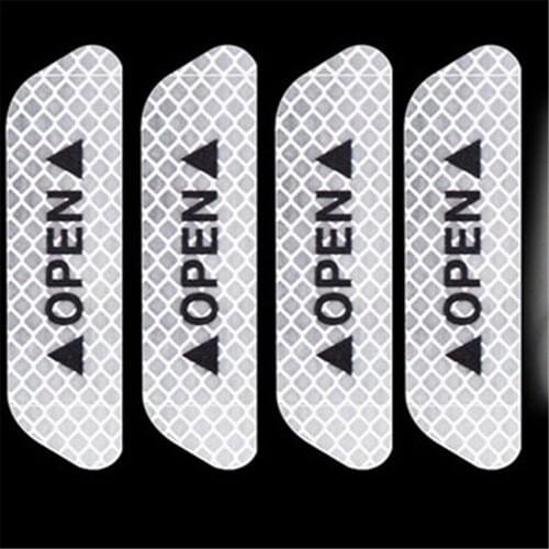 OPEN Reflective Tape Auto Exterior Sticker 4Pcs/set for lada granta kalina vesta priora largus 2110 niva 2107 2106 2109 vaz