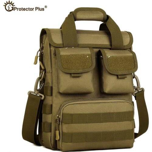 Tactical Handbag 12 inches Laptop Military Style Crossbody Bag Camouflage Molle Hunting Camping Hiking Sports Bag