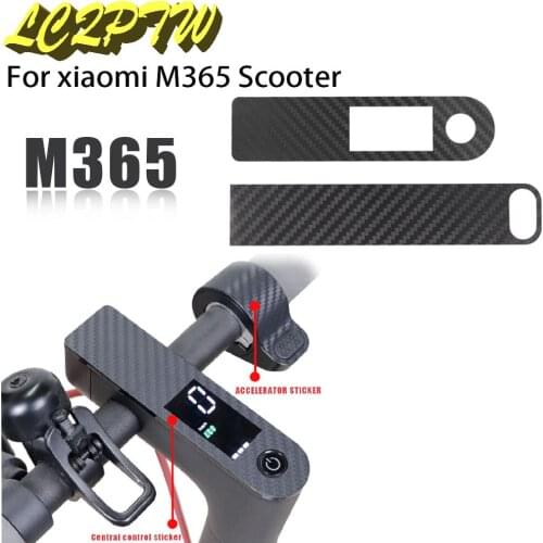 Waterproof Protective Film Scooter Accelerator Sticker Electric Scooter Central Carbon Fiber PVC Sticker for Xiaomi M365 Pro