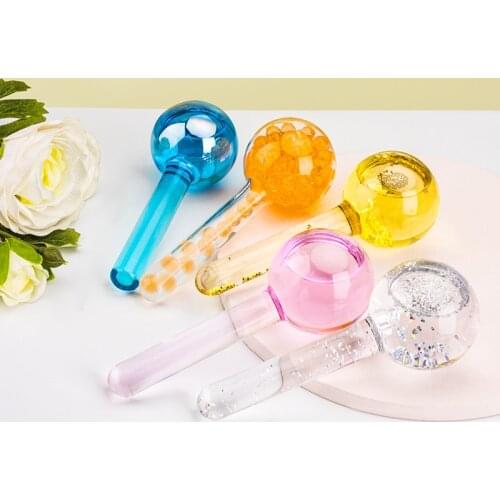 World Globes Pop It Ice Balls Beauty Face Massage Roller Ice Hockey Energy Beauty Crystal Ball Skin Care Products For Women
