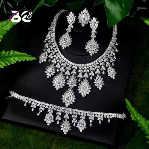 Be 8 Latest Fashion New Design Bridal Jewelry Sets Fashion Jewelry Wedding Party Necklace Set Parure Bijoux Femme S076