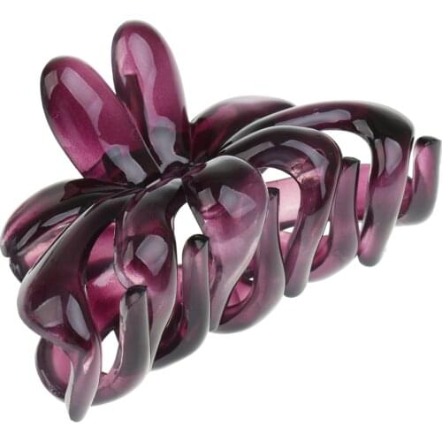 2Pcs Green Purple Hair Claw Clip Hairpin Barrette Fashion Accessory Jewelry