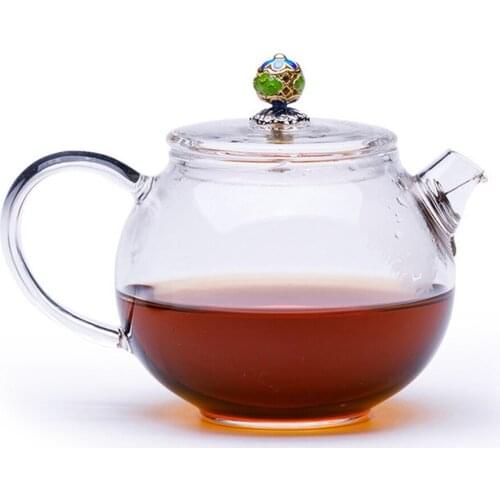 Various 180ml~250ml Mini Novelty Hand Hold Heat Resistance Borosilicate Glass Teapot Stainless Steel Infuser Stovetop Safe
