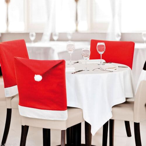 1PCS Christmas Decorations For Home Non-Woven Chair Covers Christmas Table Decoration Supplies Christmas Hats Navidad