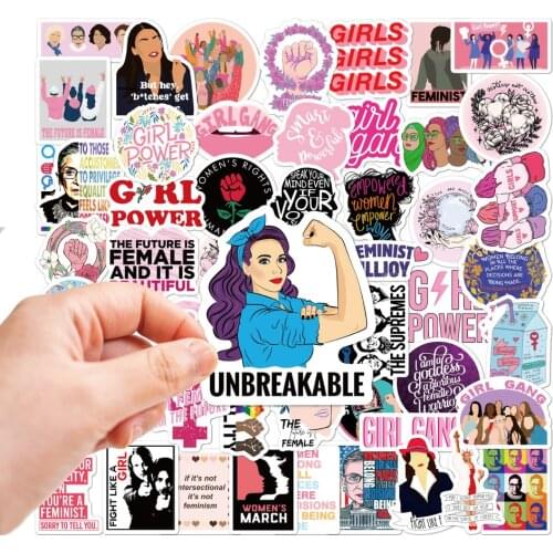 10/50Pcs Feminist Cartoon Forced Girl Stickers Are Suitable for Motorcycle Mobile Phone Laptop Electric Bicycle No Repetitive