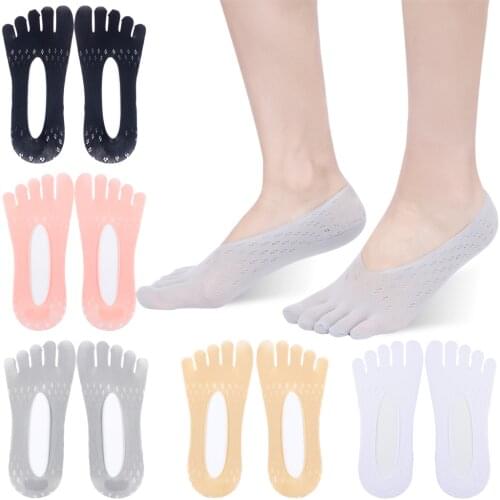 10Pairs Women Toe Socks Low-Cut Five Finger Socks Soft And Breathable Fashion Summer Thin Toe Socks Slippers Ladies