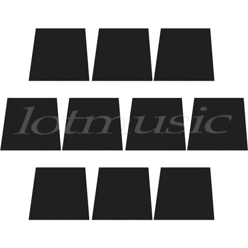 10pcs 1ply 12x12 inch Guitar Pickguard Material Pick Head Veneer Sheet Black 1mm