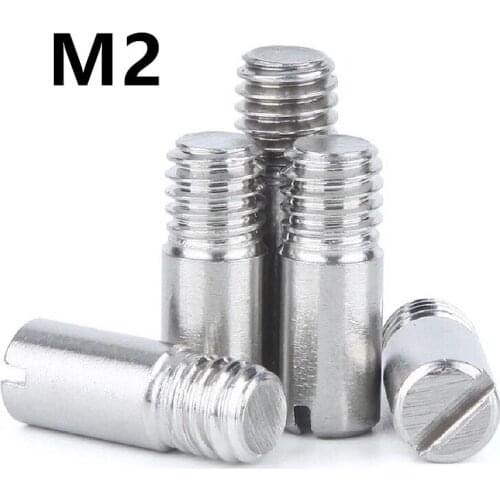 10pcs/lot M2x6/8/10/12/14/16mm 304stainless steel GB878 male threaded cylindrical pin slotted cylindrical pin hardware fasteners