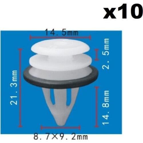 10X FOR LAND ROVER FREELANDER 2 DOOR CLIPS CARD TRIM PANEL INTERIOR