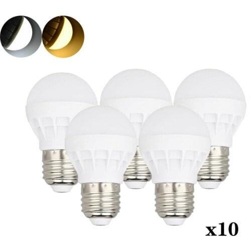 10X E27 LED Globe Gook Bulb Light, High Power, Energy-saving, Cool Warm White, for All Indoor Usage - Home, Office Decorate