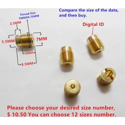 12pcs main jet / pack)Keihin 99101-124(ZF5)FCR Slow Air Jet Kawasaki OEM CVK Primary Main Jet KZ750N KZ440A/B/D/G