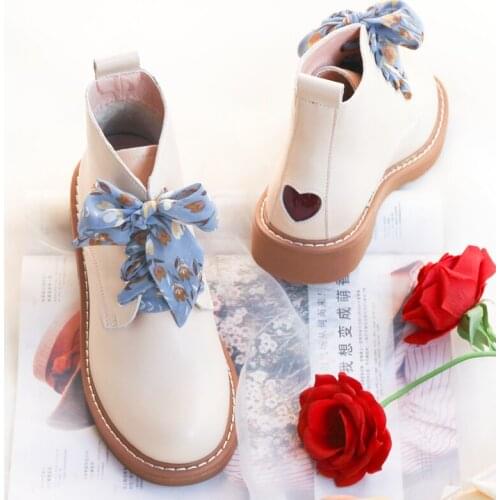 2021 Fashion New Sweet Girls Kawaii Japanese Cute Anime Cosplay Lolita Martin Boots Women Harujuku Feminine Vintage Ankle Boot