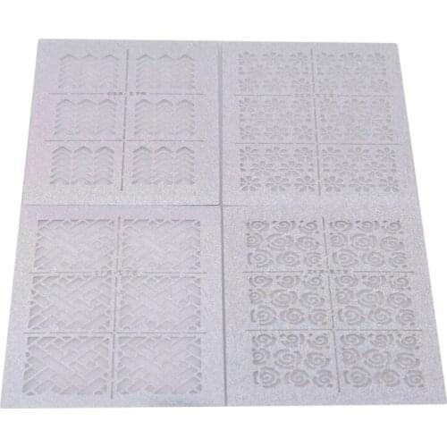 24PCS/Set Hollow Stencils Nail Art Stickers Rose Flower Multi Shape Set Mix Nail Decal Decoration Manicure Vinyls Nail Art Tool