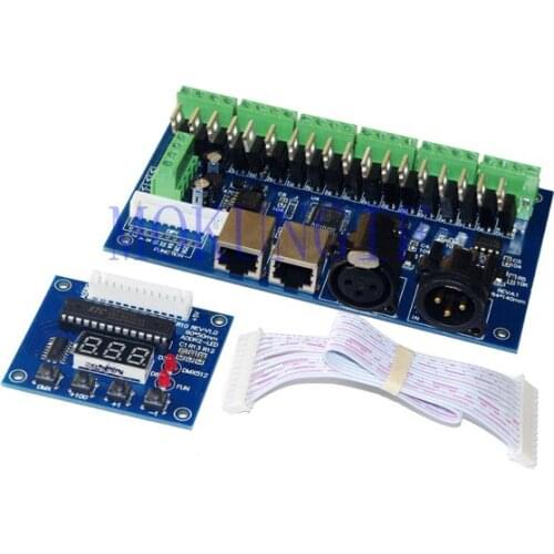 5pcs 18CH Channel 18CH-LED 3A/Ch DMX512 with RJ45 Easy DMX LED Decoder,Controller,Dimmer,driver LED RGB Strip Modules DC 12-24V