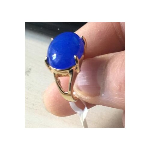 FREE shipping > Nature 10x14mm ellipse lapis lazuli stone 925silver-gild ring