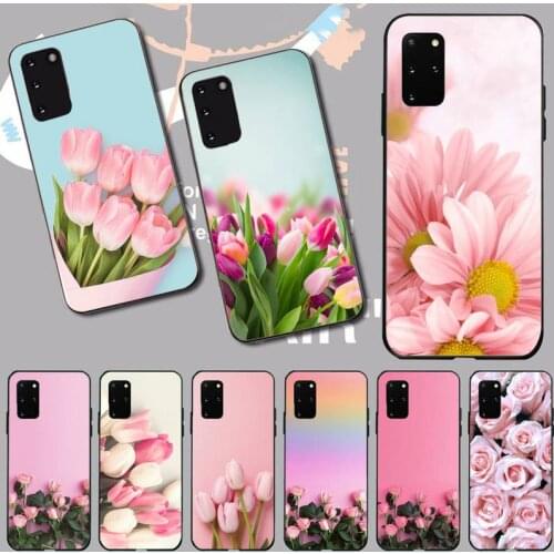 Peony tulip flower rainbow Phone Case For Samsung A32 A51 A52 A71 A50 A12 A21S S10 S20 S21 Plus Fe Ultra