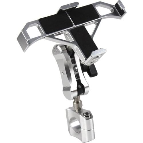 Motorcycle Handlebar Mobile Phone Navigation Bracket Accessories for Yamaha Kawasaki Honda BMW Outdoor Anti-shake 360 Degree