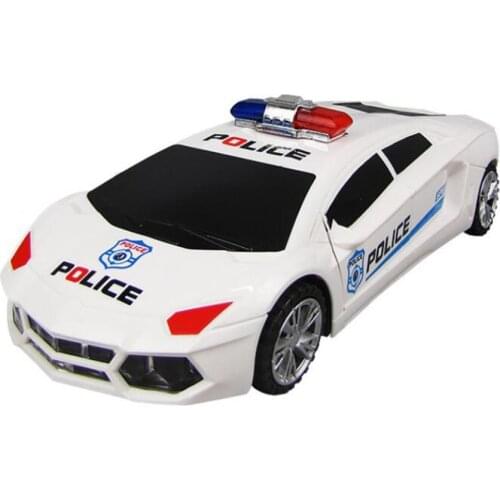 Childrens 360 Degree Toy Police Car Electric Toy Car Music Light Kids Gift Police Car Modle Car Toy