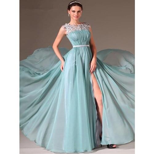 Elegant Evening Dresses A-line Cap Sleeves Chiffon Beaded Long Dubai Saudi Arabic Evening Gown Prom Dresses
