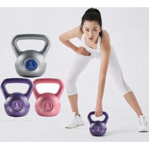 Kettlebells Mens and Womens Athletic Training Fitness Equipment Plastic Kettlebells Dumbbell