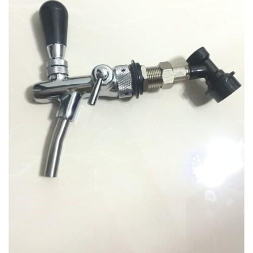 Chrome Plated Adjustable Beer tap Faucet with Liquid ball lock homebrew making tap