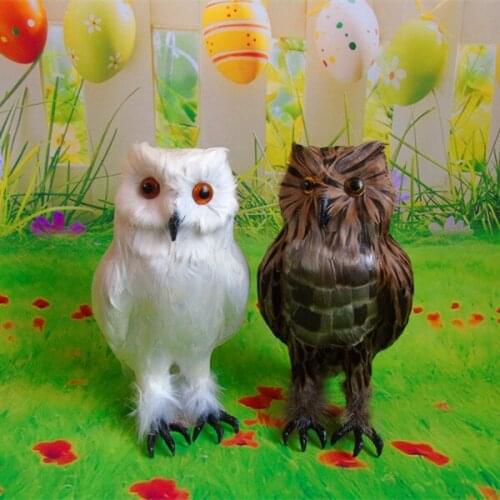 Simulation night owl polyethylene&fur owl large 14x28cm model prop handicraft home decoration gift b1717