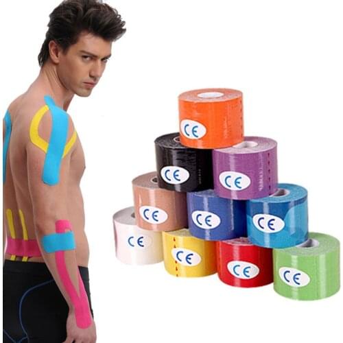 15 Colors Available Kinesiology Tape Sport Athletics Elastic Support Elbow Protector Pad Bandage Fixer tape Wristbands