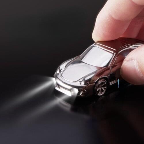 Creative Sports Car Shape Lighter Charging Windproof with Light USB Cigarette Lighter Gifts for Men Smoking Accessories for Weed
