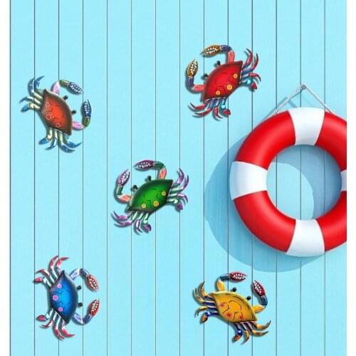 Metal Crab Wall Decor Ocean Hanging Wall Ornament For Outdoor Indoor Home Decoration New Crab Wall Hanging Decoration 2022 New