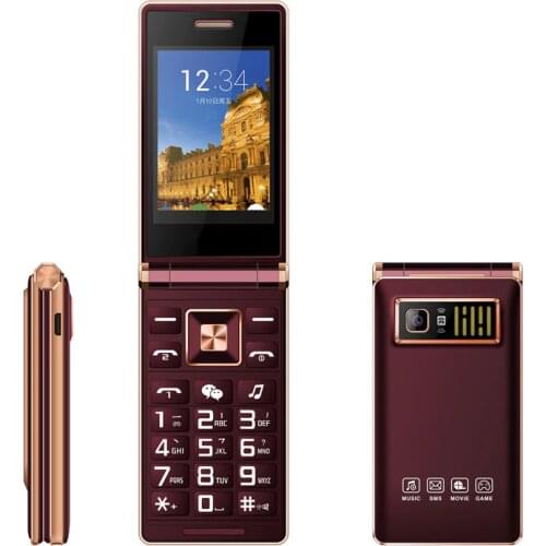 Flip Touch Screen Dual Screen Phone A15 Dual Sim Cheap Senior Mobile Cell Phone Elder Clamshell