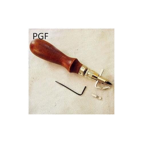 Adjustable leather edge stitching groover leathercraft leather carving tools PGF trough mud DIY tools