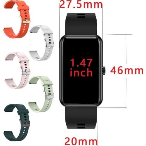 SENBONO 20mm Rubber colorful Strap Smart Watch Band Bracelet Wristband for X38 Smartwatch Bracelet Band 6