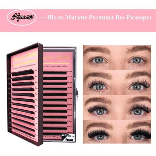 Individual Natural Classic Eyelash Extension Dedicated For Russian Customers 8-15mm All Size C/D/D+Curl Soft Silk Eye Lashes