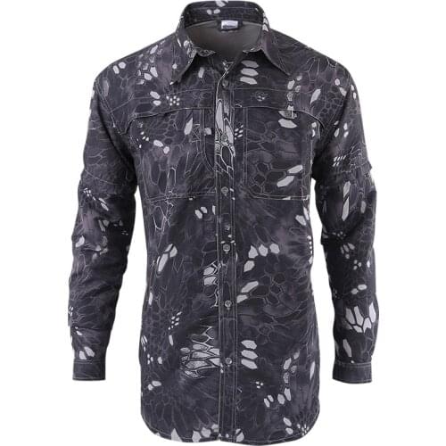 Long sleeve/short sleeve shirt of spring and summer outdoor sports and demountable commando tactics camouflage fast drying