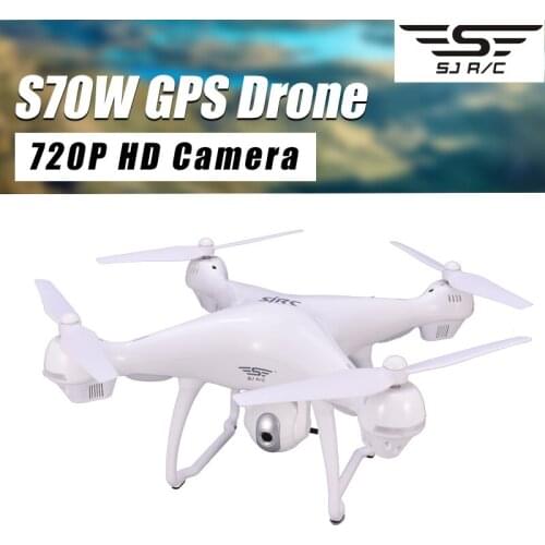 SJRC S70W RC Drone GPS With Wifi FPV 720P Wide Angle HD Camera Altitude Hold G-sensor Follow Me Return Home RC Quadcopter