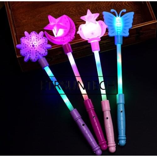 500pcs Flashing Light Up Sticks Magic LED Wands DJ Fairytale Princess Costume Fancy Dress Glow Star Crown Gift