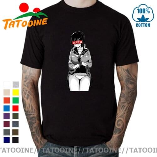 Tatooine Manga Waifu Material Up Skirt Pantie Shot T shirt men Hentai Anime T-shirt for Otaku Waifu Shirt Ahegao Costume Tee Top