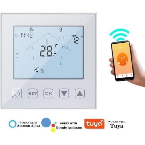 Smart WiFi Thermostat 220V 3A/16A Temperature Controller Thermostat Warm Floor Heating Water Boiler Thermostat Works with Tuya