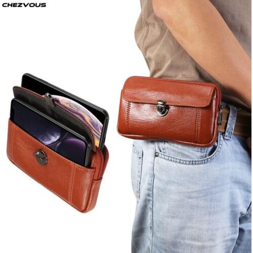 CHEZVOUS Universal Pouch Leather Case L/S size Waist Bag Magnetic Horizontal Phone Cover for iPhone X XS MAX XR 6 7 8 Plus 5s