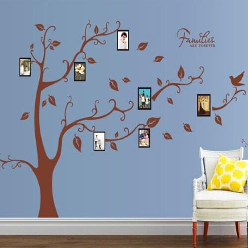 Memorey Tree Picture Decor Wall Art Mural Poster Sticker Home Decor Wall Applique Family Tree with Picture Frame Wall Decal