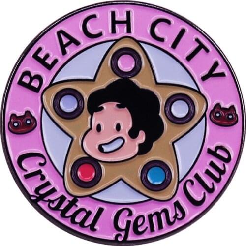 Steven Rebels Beach City Crystal Gems Club enamel pin guardians of humanity brooch