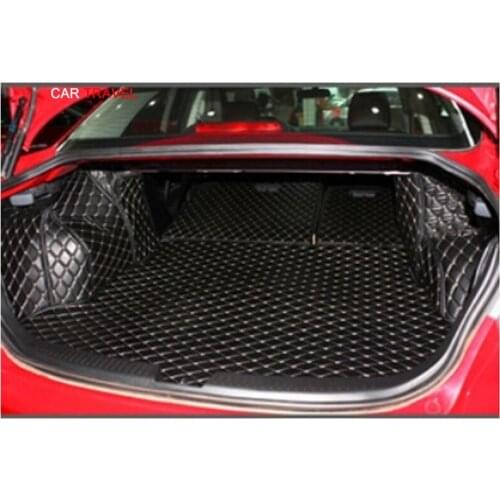 Good quality mats! Full set car trunk mats for Mazda 6 sedan 2012-2008 durable cargo liner mats boot carpets for Mazda 6 2009