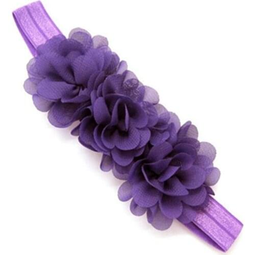 Fashion Little Girls Headbands Chiffon Flower Headband Elastic Newborn Girls Flower Headbands Hairband for Kids Hair Accessories