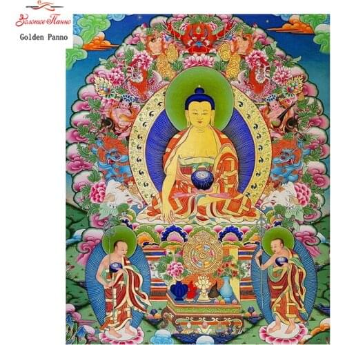 Golden PannoHOT 100% Full Area Highlight Diamond Needlework Diy Diamond Painting Kit Diamond Cross Stitch Religious Embroidery09