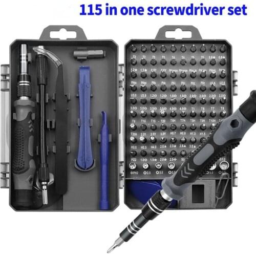 Precision Screwdriver Set 115 In 1 Magnetic Screwdriver Bit Multifunctional Mobile Phone PC Repair Tool Kit Torx Hex Hand Tool