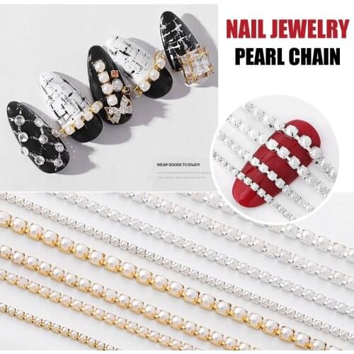 Alloy Nail Art Stickers Chain 3D Decals For Women Girls Kids DIY Decoration Home Nail DIY Multi Purpose Nails Accesorios -VL16