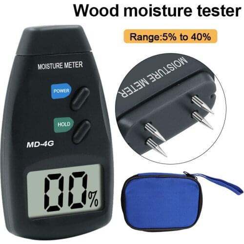 NEW MD-4G Four Pins Digital Wood Moisture Meter Wood Humidity Tester Timber Damp Detector Wood Working Tester Measuring tool